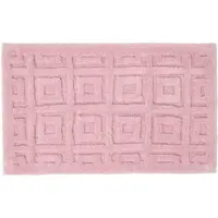 Homescapes badmat roze, 50 x 80 cm - badmat met geometrisch patroon