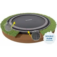 North Flat to the ground trampoline 430 cm grijs