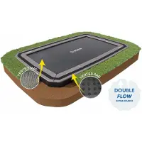 North Flat to the ground Trampoline Rechthoekig 460x310 cm grijs