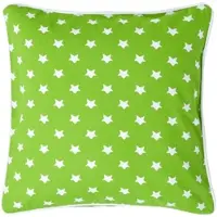 Homescapes Katoenen kussenhoes met sterren, groen, 45 x 45 cm