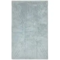 Homescapes Laagpolig vloerkleed Union Jack Effen Britse vlag zilvergrijs 90 x 150 cm