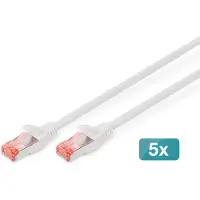 Digitus DK-1644-100-WH-5 netwerkkabel Wit 10 m Cat6 S/FTP (S-STP)