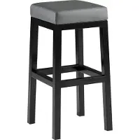 CLP Taylor Barkruk - zwart metalen frame - Zithoogte 78 cm - kunstleer - grijs/zwart