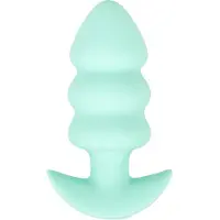 Cuties Mini - anaal plug met vibratie en bolletjes - groen