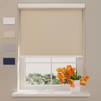 Coulisse Rolgordijn Cassette Pure - Verduisterend - Sand - 120 x 175 cm