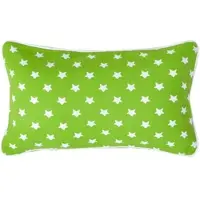 Homescapes Katoenen kussenhoes met sterren, groen, 30 x 50 cm