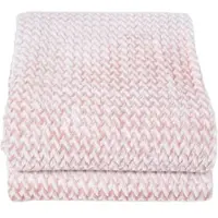 Homescapes Mora Fluwelen Jacquard Deken - Sprei Roze, 200 x 230 cm