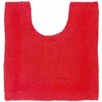 Homescapes toiletmat rood 50x55 cm gemaakt van 100% katoen