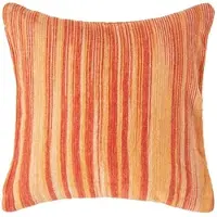 Homescapes Terracotta Gestreepte Chenille Kussenhoes 60 x 60 cm
