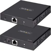 StarTech.com Startech analoge videoprolongator 4k - 4k 60hz - Zwart - 70m - RJ-45 - Gepantserd
