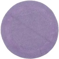 Homescapes Ronde Badmat Lila 80 cm Gemaakt van 100% Katoen