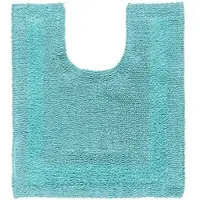 Homescapes toiletmat aqua 50x55 cm gemaakt van 100% katoen
