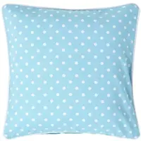 Homescapes kussenhoes in blauw met stippen, 100% katoen, 45 x 45 cm
