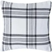 Homescapes Kussenhoes van zwart en wit tartan katoen 60 x 60 cm