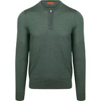 Suitable Crew Zip Merino Groen