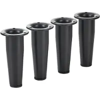 Sotech Set van 4 meubelpoten FOX-TROT hoogte 100 mm matzwart verstelbare poten verstelbaar door max. 12 mm bedpoten