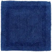 Homescapes douchemat donkerblauw 50x50 cm gemaakt van 100% katoen
