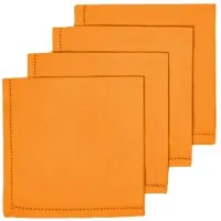 Homescapes katoenen servetten, set van 4, oranje