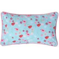 Homescapes Katoenen kussenhoes met bloemen- en vogelprint 30x50cm