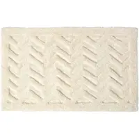 Homescapes Witte Chevron Antislip Shaggy Badmat