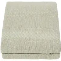 Homescapes Kashi Bedsprei Groen 225 x 255 cm - Katoenen deken met franjes
