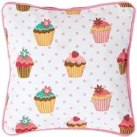 Homescapes Katoenen Cupcake Kussenhoes 30x30cm