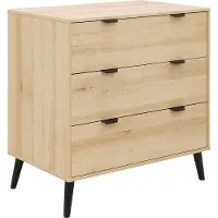 Bopita Fay Commode - 3 Laden - Naturel/Mat Zwart