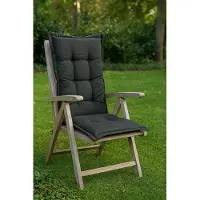 Madison Tuinstoelkussens hoge rug 50x123 cm Rib black