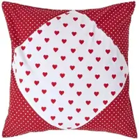 Homescapes Rood Hart Patchwork Kussenhoes 60x60cm