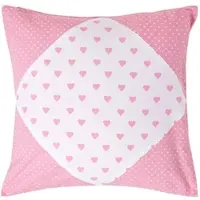 Homescapes Roze Hart Patchwork Kussenhoes 60x60cm