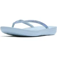 FitFlop iqushion sparkle cloudy blue dames slippers – lichtgewicht ergonomische teenslippers