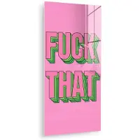 MuchoWow Glasschilderij 60x120 cm - Schilderij acrylglas - Tekst - Bold - Roze - Foto op glas - Muurdecoratie woonkamer - Wanddecoratie slaapkamer - Schilderijen