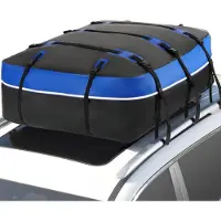 Famanu bagagebox, 566 liter / 20 kubieke voet, gemaakt van 1000D PVC, met 10 riemen, geschikt voor SUV's – zwart