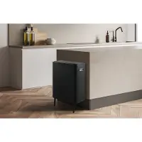 Umuzi Cleaning Prullenbak - 60L - Soft Close - 54x 33x80 - Mat Zwart