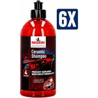 Nigrin Performance Ceramic Shampoo voor Autowassen 500 ml met Pareleffect - Set van 6 Flessen (3 L Totaal) - Voordeelverpakking Auto Schoonmaakmiddel