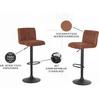 Riess Draaibare retro barkruk PORTLAND vintage bruine barkruk - 38456