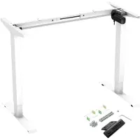Sotech CAVO Tafelonderstel TG1-80 wit elektrisch in hoogte verstelbaar 702 - 1202 mm breedteverstelling 811 - 1302 mm draagvermogen 80 kg