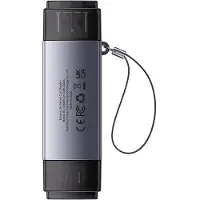 Baseus WKQX-06 Lite Serie (Micro) SD Kaartlezer - Gebruik USB of Type C connector - geschikt voor SD en TF kaarten - maximaal 104MB/s - universeel compatible met Windows, Mac en Linux