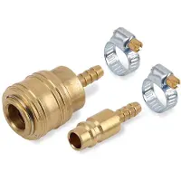 Powerplus POWAIR0265 Compressor koppelingen - Snelkoppeling met 2 ringen - Mannelijke en vrouwelijke Euro-slangaansluiting