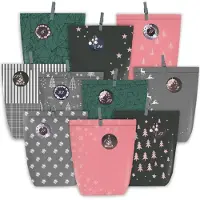 Sonstiges Adventskalender om zelf te vullen, met cijferstickers, 24 roze kerstzakjes