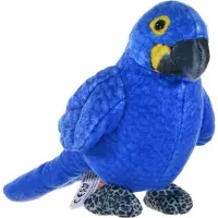 Wild republic Macaw knuffel - blauw - pluche - 12 cm - vogels - tropische dieren