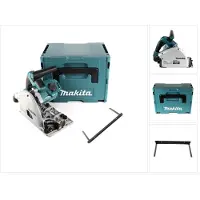 Makita DSP 600 ZJ accu invalcirkelzaag 36V (2x 18V) borstelloos + afkortaanslag ( 165447-6 ) + Makpac - zonder accu, zonder oplader