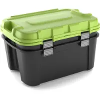 Keter Totem Opbergbox - 2x140L - 79,5x59,7x40,8cm - Zwart/Groen
