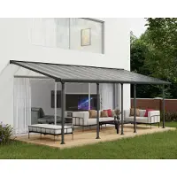 Palram - Canopia Palram | - Terrasoverkapping Feria - Donkergrijs - 3x7.3m