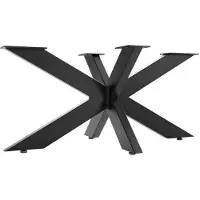 Sotech Tafelonderstel SPIDER / Zware stalen tafelpoten in zwart / Eenvoudige montage / Tafellopers voor doe-het-zelf projecten Salontafels 430 x 980 x 580 mm