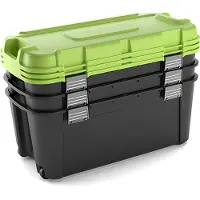 Keter Totem Opbergbox - 3x80L - 79,5x39,5x37,1cm - Zwart/Groen