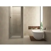Wiesbaden Less nisdeur 1000 x 2000 x 8 mm nano helder glas/geborsteld brons koper 20.3205