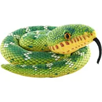 Wild republic Pluche boa knuffel slang - 91 cm - boomslang - groen - reptielen knuffeldieren