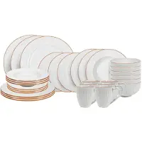 Cookinglife Serviesset Stratton 30-delig / 6 personen - 6 dinerborden, 6 ontbijtborden, 6 diepe borden, 6 kommen en 6 mokken