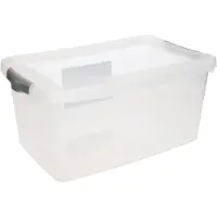 Hega hogar 1x Stuks kunststof stapelbare opbergbakken 9 liter 37 x 24 x 16 cm - Opbergbox